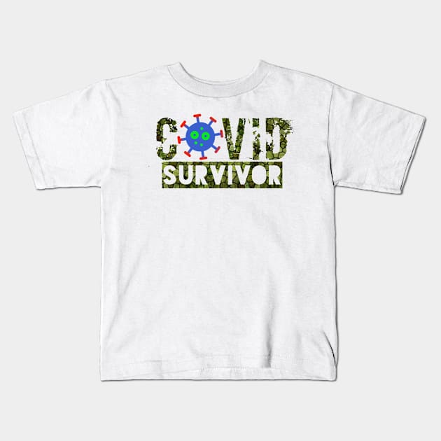 I survived covid-19 Kids T-Shirt by Goodenoug